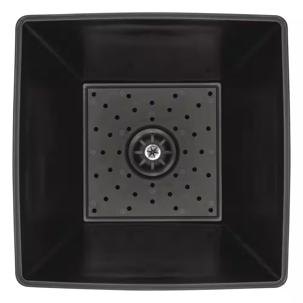13 In. Tallulah Black Modern Recycled Materials Slate Square Planter (13 In. L X 13 In. W X 13 In. H)