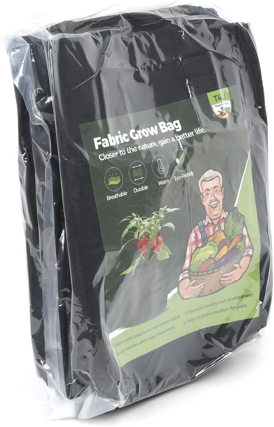 10 Gallon Grow Bags, Fabric Pots for Plants Potato Planter Grow Garden Bags to Grow Vegetables Tomato Planting Growing Bags Smart Plant Pot Container Gardening for Outdoor, Black Nonwoven (5 Pack)