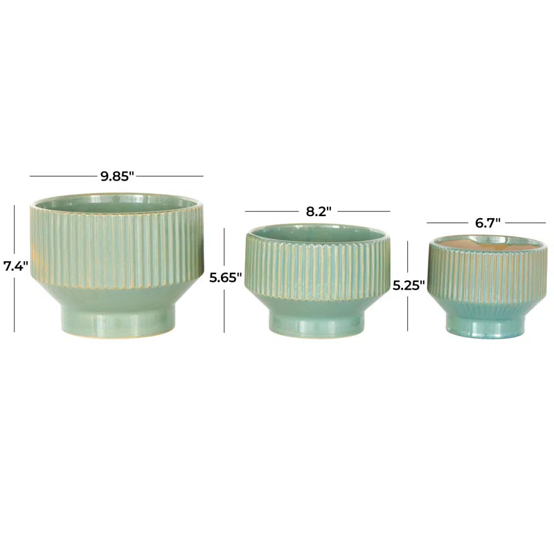 Destina 3-Piece Ceramic Pot Planter Set