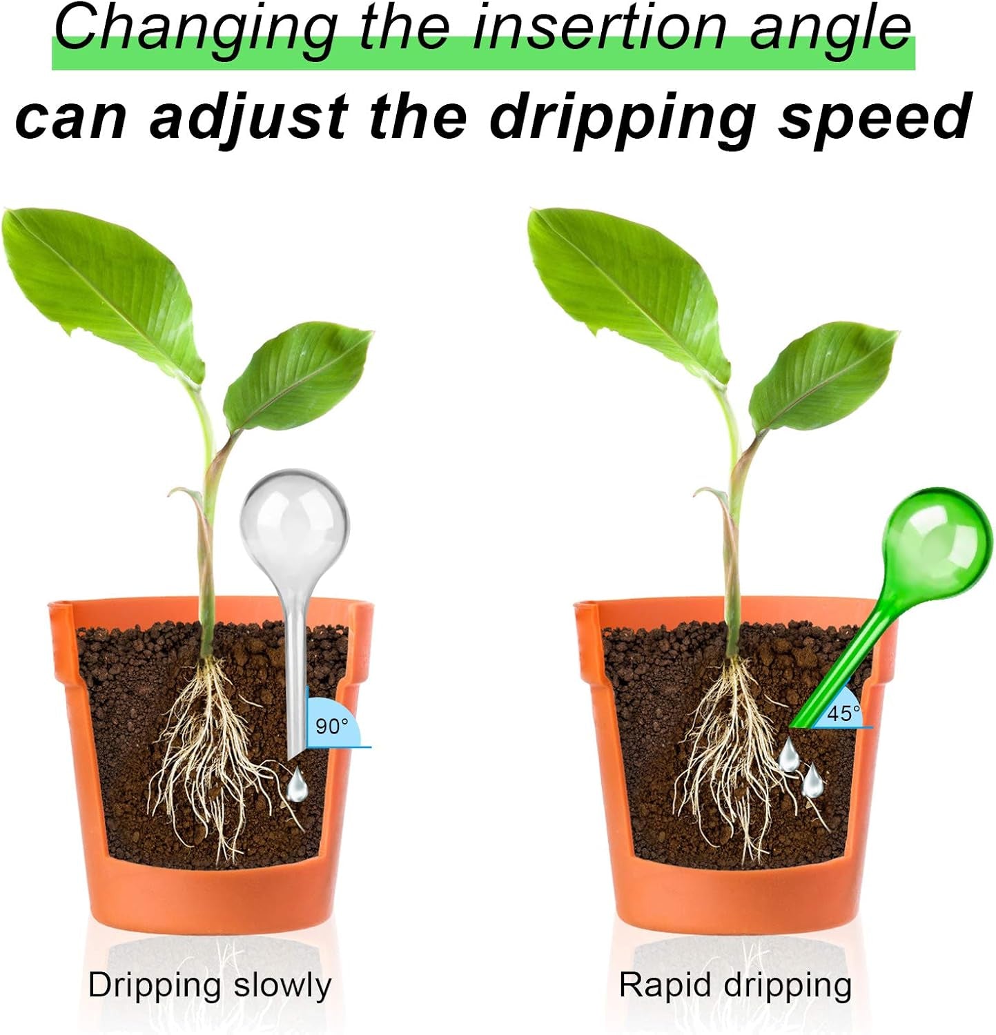 12 PCS Plant Watering Globes, Automatic Self Watering Bulbs Clear PVC Ball Plant Watering Device Drip Irrigation Water Globes for Indoor Outdoor Plants