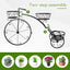 Tricycle Plant Stand: Parisian Style Flower Pot Cart Holder, Ideal Gift for Plant Lovers, Black