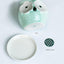 Adorable Turquoise Mini Owl Ceramic Succulent Planter Set of 4 with Drainage Hole & Saucer
