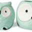 Adorable Set of 4 Turquoise Mini Owl Ceramic Succulent Planters