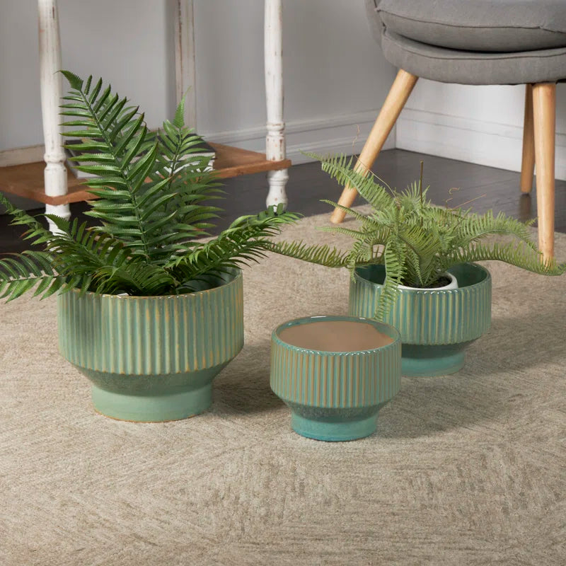 Destina 3-Piece Ceramic Pot Planter Set