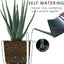 7'' round Self Watering Planter with Water Level Gauge Indoor Home Garden Modern Decorative Planter Pot for All House Plants Flowers Herbs Succulents (3, White Wthout Soil)
