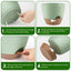 Set of 5 Green Self Watering Plastic Plant Pots with Drainage Holes - Eco-Friendly Indoor/Outdoor Flower Planters for Succulents, Cactus, Snake Plants - Sizes: 7", 6.5", 6", 5.5", 5"