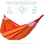 2-Person Indoor Outdoor Brazilian-Style Cotton Double Hammock Bed W/Portable Carrying Bag - Orange