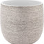 7 Inch Ceramic Pot for Plants - Textured Silver Plant Pot with Gloss White Interior, No Drainage Hole Watertight Design, Luxe Design for Indoor Plants (Brava Ceramic Plant Pots Indoor)