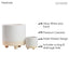 Ceramic Plant Pots Indoor on Legs round - White Sand Planter Set 2 Indoor & Outdoor