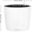 7'' round Self Watering Planter with Water Level Gauge Indoor Home Garden Modern Decorative Planter Pot for All House Plants Flowers Herbs Succulents (3, White Wthout Soil)