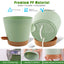 Self Watering Planters, 7/6.5/6/5.5/5 Inch Self Watering Plant Pots with Drainage Hole for Indoor and Outdoor Plants, 5 Pack, Green