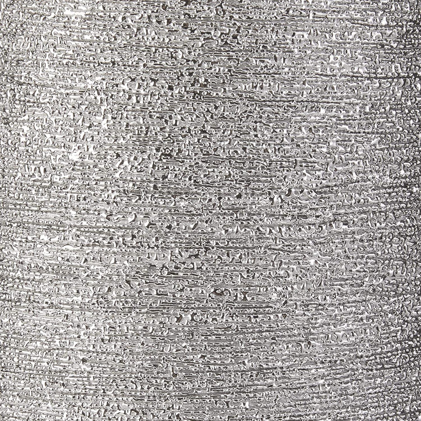 7 Inch Ceramic Pot for Plants - Textured Silver Plant Pot with Gloss White Interior, No Drainage Hole Watertight Design, Luxe Design for Indoor Plants (Brava Ceramic Plant Pots Indoor)