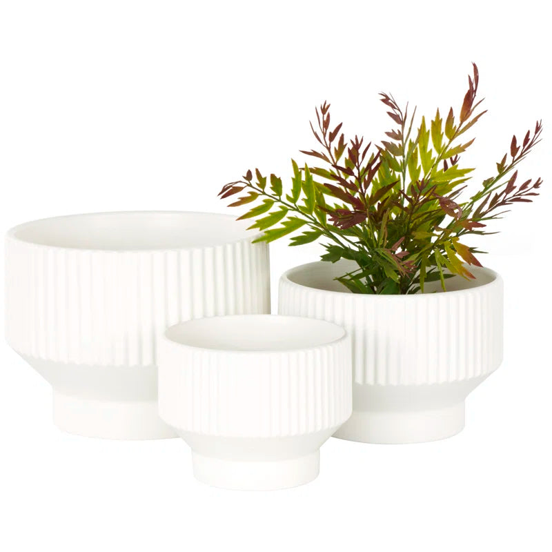 Destina 3-Piece Ceramic Pot Planter Set