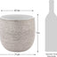 7 Inch Ceramic Pot for Plants - Textured Silver Plant Pot with Gloss White Interior, No Drainage Hole Watertight Design, Luxe Design for Indoor Plants (Brava Ceramic Plant Pots Indoor)