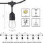 48Ft LED Outdoor String Lights with 0.9W Shatterproof Bulbs for Patio, Backyard, Porch, Commercial Light String