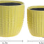 Vibrant Lemon Yellow Ceramic Plant Pots - Set of 2 (6.5" & 5.5") with Drainage Holes for Indoor Plants