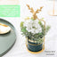 Charming 3.2 Inch Green Succulent Pot with Elegant Metal Stand - Perfect Mini Planter for Bedroom & Bathroom Decor, Unique Table Centerpiece