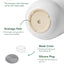 10" Ceramic Plant Pots, Indoor Planter with Drainage Hole & Plug, Ceramic Planter for Outdoor Decorative, White Planter