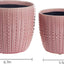 Chic Pink Ceramic Plant Pots - Set of 6.5" & 5.5" Indoor Planters with Drainage Holes