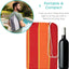 2-Person Indoor Outdoor Brazilian-Style Cotton Double Hammock Bed W/Portable Carrying Bag - Orange