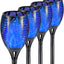 99 Leds Solar Torch Lights with Flickering Flame - 4 Pack, IP65 Waterproof Outdoor Garden Lights for Halloween Decor
