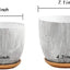 7 Inch Plant Pot with Drainage and Saucer, 5.5 Inch Ceramic Planters Indoor Plants, Flower Pot Outdoor, Marble Planter Pink Indoor Pots for Plants (7"+5.5" Plant Pot and Gold Saucers Inculded)…