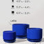 Ceramic Plant Pots, 4.3"+5.3"+6.8" Flower Pots with Drainage Hole & Saucer, Pack of Three Planter, Sapphire Blue