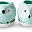 Adorable Turquoise Mini Owl Ceramic Succulent Planter Set of 4 with Drainage Hole & Saucer