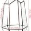 Geometric Glass Terrarium Planter for Succulent, Small Cacti, Black Irregular Opened Container Pot, Indoor Home Garden Office Tabletop Decor, 6.5" X 5.7" X 9.8" (No Plants, No Door)