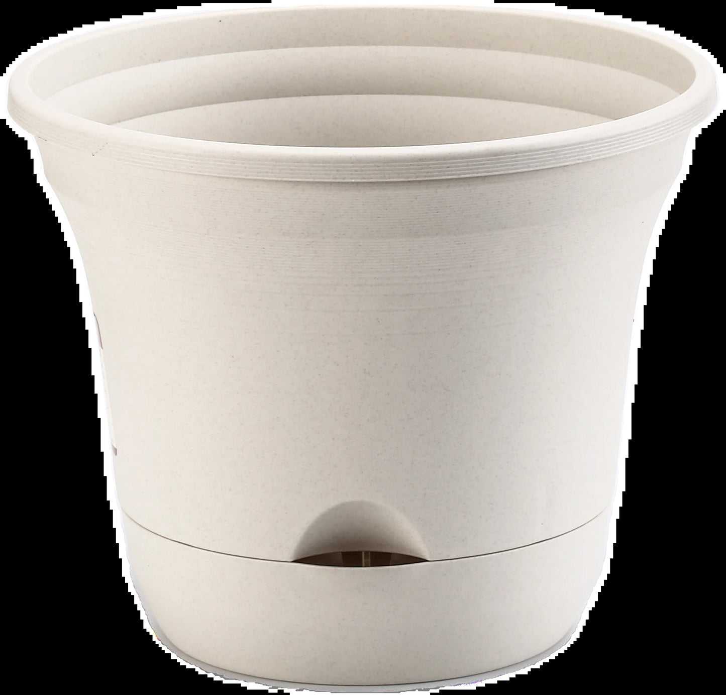 Lazy Planters - 14 Inch Large Self Watering Plant Pot Ivory - Large Frost Proof Plastic Planter - Indoor & Outdoor Extra Large (1 X 14")
