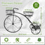 Tricycle Plant Stand: Parisian Style Flower Pot Cart Holder, Ideal Gift for Plant Lovers, Black