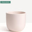 5 Inch (Set of Two) Pink Ceramic Planter. Contour Plant Pot for House Plants and Indoor Plants (Drainage + Stopper Included).