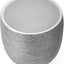 7 Inch Ceramic Pot for Plants - Textured Silver Plant Pot with Gloss White Interior, No Drainage Hole Watertight Design, Luxe Design for Indoor Plants (Brava Ceramic Plant Pots Indoor)