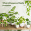 JF Self Watering Pots 6 Pack Plant Pots Indoor Planters 5/5.5/6/6.5/7/8 Inches Flower Pots with High Drainage Holes and Deep Reservoir for Indoor Outdoor Garden Plants and Flowers, White with Brown