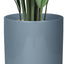 Matte Grey Ceramic Cylinder Plant Pot with Drainage, 1 Pack 8 Inch Large Ceramic Modern round Planter Pot, Glazed Flower Pots with Removable Rubber Plug for Indoor Outdoor Plant
