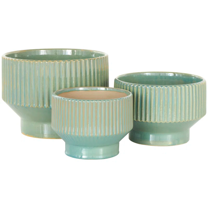 Destina 3-Piece Ceramic Pot Planter Set