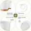 JF Self Watering Pots 6 Pack Plant Pots Indoor Planters 5/5.5/6/6.5/7/8 Inches Flower Pots with High Drainage Holes and Deep Reservoir for Indoor Outdoor Garden Plants and Flowers, White with Brown
