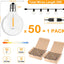 50FT LED G40 Globe String Lights, Shatterproof Outdoor Patio String Lights with 50+2 Dimmable Edison Bulbs, 50 Backyard Hanging Bistro Light Waterproof for Balcony Party Wedding Market Cafe