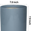 Matte Grey Ceramic Cylinder Plant Pot with Drainage, 1 Pack 8 Inch Large Ceramic Modern round Planter Pot, Glazed Flower Pots with Removable Rubber Plug for Indoor Outdoor Plant