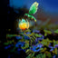 42''H Hummingbird Solar Garden Lights, Outdoor Metal Flower Solar Yard Stake Lights for Lawn Patio Garden Decor, Gifts for Mom Grandma