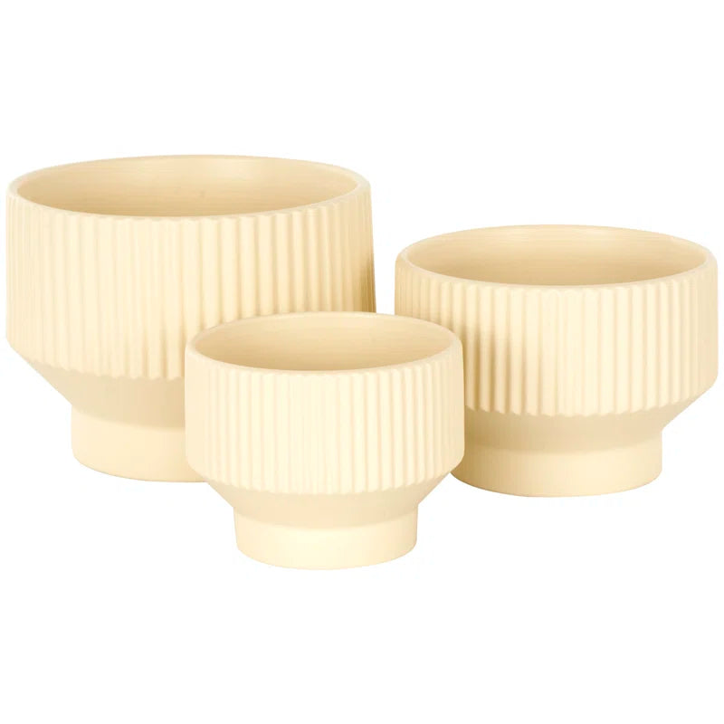 Destina 3-Piece Ceramic Pot Planter Set