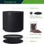 Plant Pots Ceramic Planter for Indoor Outdoor Plants Flowers 10 Inch Matte Black Large Cylinder Flower Pot with Saucer and Drainage Hole,Glazed Finish Interior and Exterior
