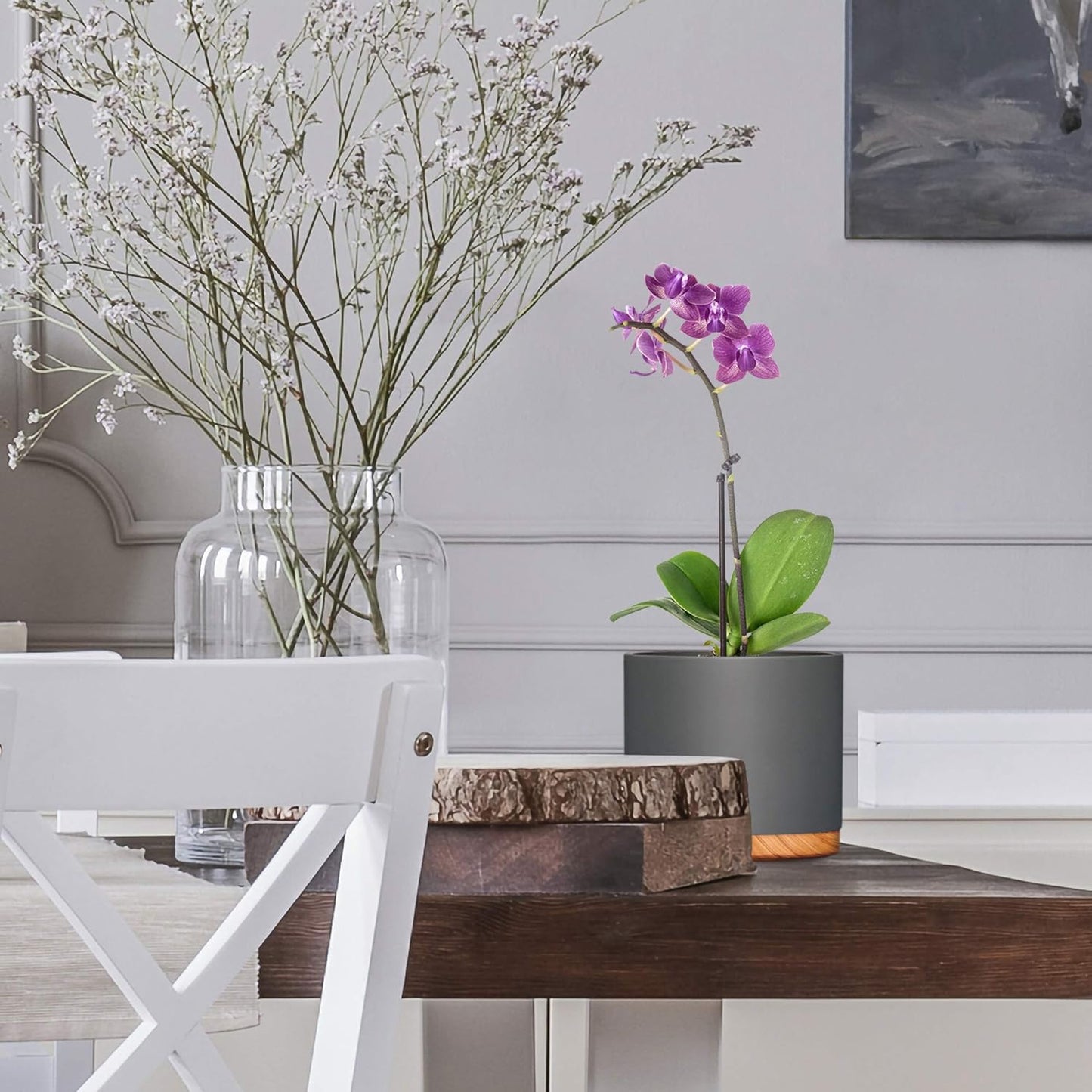 6 Inch Pot Perfect for Indoor Planter Pots- This Ceramic Planter Are Indoor Pots for Plants with Drainage Good as Orchid Pots with Holes- 6 in Planter Used as Ceramic Flower Pot - Plant Not Included