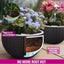 Small 7.5'' Self Watering Hanging Planters for Indoor Plants - Flower Pot with Water Level Indicator for Plants, Hanging Pots - Self Watering Planter Plant Pot- Coco Coir - 2 Pack (Gray)