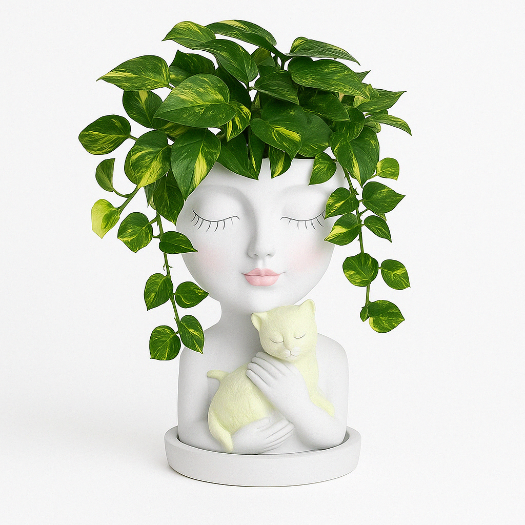 Face Plant Pot – 7.7" Lady Head Planter