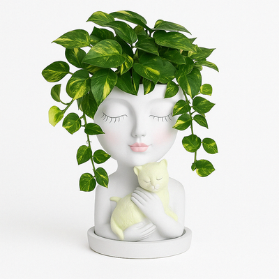 Face Plant Pot – 7.7" Lady Head Planter