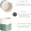Stylish 4.7 Inch Ceramic Plant Pots for Home & Office - Matte Finish with Drainage Hole (Green, White & Gold Stripe)
