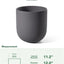 12" Plant Pots, Ceramic Flower Pots with Drain Holes& Plug Indoor Planter, Charcoal Gray Outdoor Planter