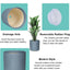 Matte Grey Ceramic Cylinder Plant Pot with Drainage, 1 Pack 8 Inch Large Ceramic Modern round Planter Pot, Glazed Flower Pots with Removable Rubber Plug for Indoor Outdoor Plant