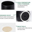 Stylish Black Glazed Ceramic Planter Pots - 5.3 Inch with Drainage Hole & Saucer for Indoor Plant Decor (Plants Not Included)